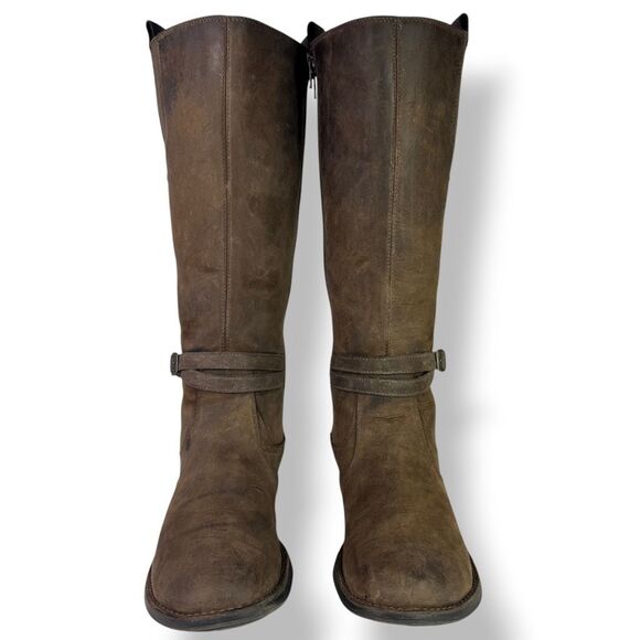 Merrell Captiva Riding Boots Waterproof Brown Leather Tall Side Zip Womens 8.5 - Picture 7 of 12